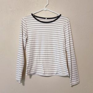 Black and White Striped Top